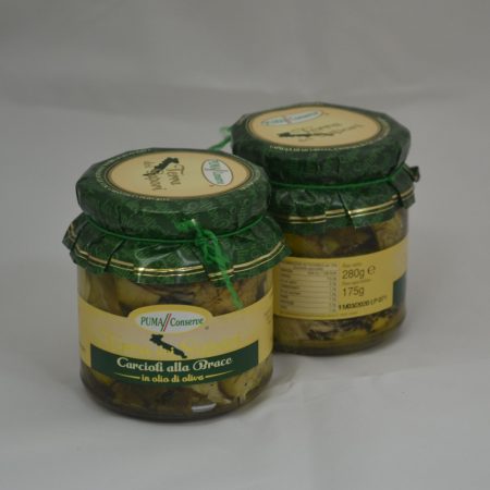 Carciofi alla brace in olio di oliva